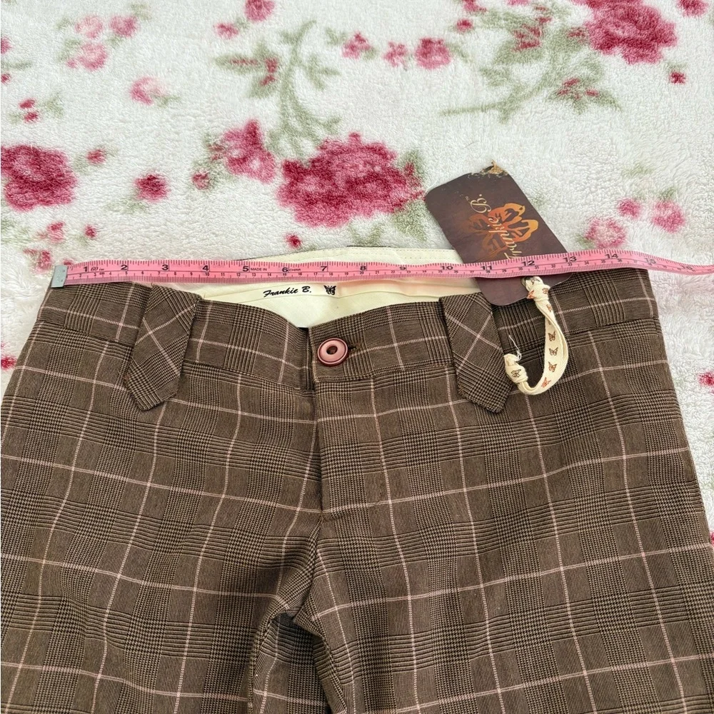 Frankie B. Brown Plaid Trousers - Picture 9 of 16